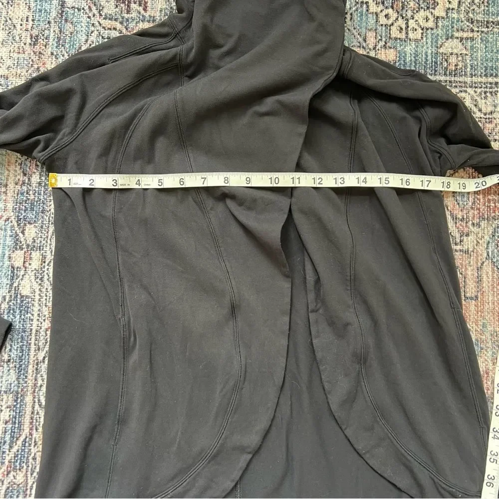 Lululemon Rulu Rally Wrap Long Sleeve Jacket Top Size 4 Black